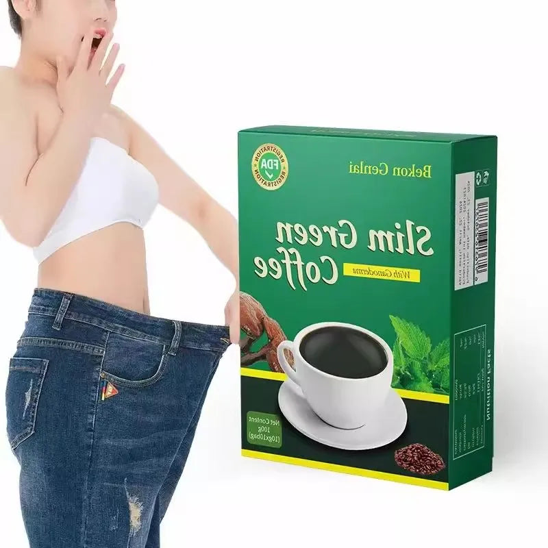 18pcs/Box Natural Premium Safe Slim Green Fit Tummy Coffee Shake Women's/Men's Weight Loss Fast Sliming Home Essential Decoratio