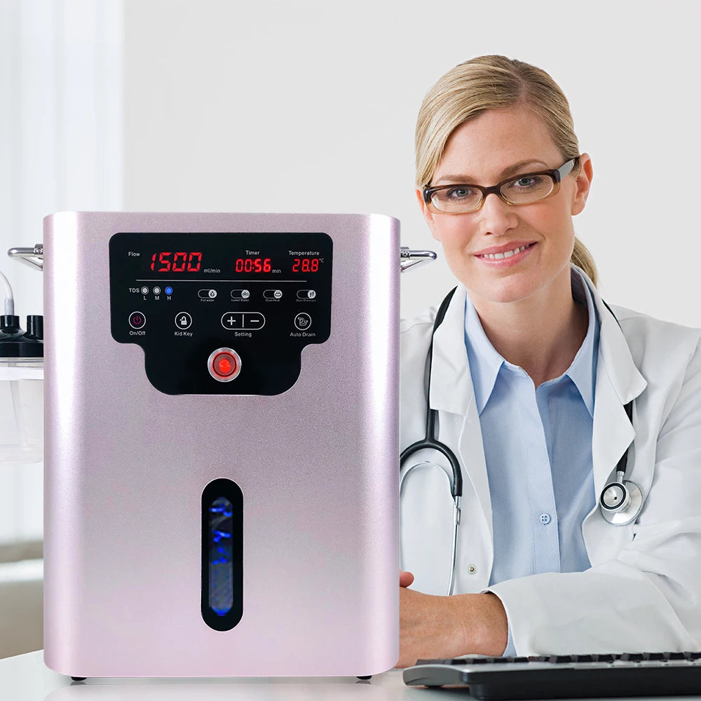 Inalador de Hidrogênio Molecular Suyzeko - Gerador de Água H2 com Tubo Nasal