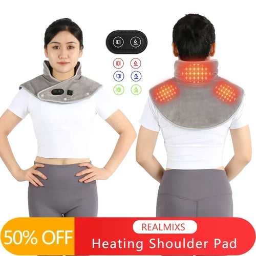 Almofada Massageadora Elétrica para Pescoço e Ombros - Compressa Quente USB Cervical