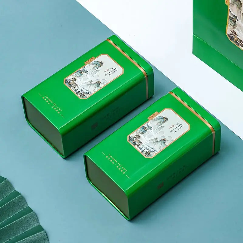 Chinese XinYang MaoJian,TaiPing HouKui Green Tea Set Zipper Bags AnJi White Tea LuAn GuanPian Universal Rectangular Tea Can