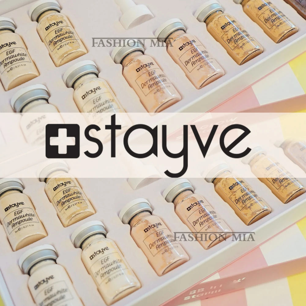 Korea Stayve BB Cream Glow Skin Booster Ampoule Kit Niacinamide/Salmon DNA  Face Foundation Moisturizing Cream Skin Care Beauty