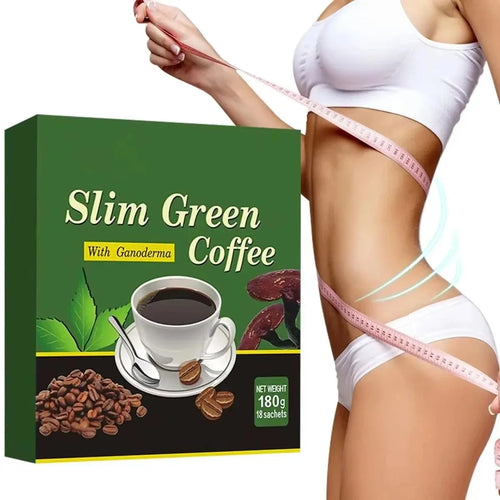 18pcs/Box Natural Premium Safe Slim Green Fit Tummy Coffee Shake Women's/Men's Weight Loss Fast Sliming Home Essential Decoratio
