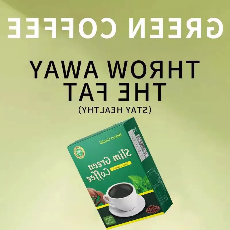 18pcs/Box Natural Premium Safe Slim Green Fit Tummy Coffee Shake Women's/Men's Weight Loss Fast Sliming Home Essential Decoratio