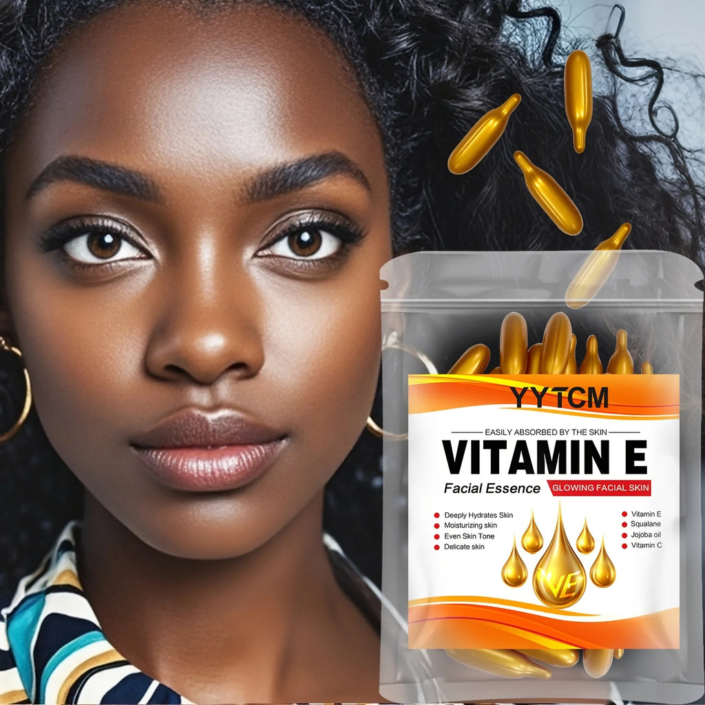 Capsule Viso Vitamina E e C - Essenza Idratante con Squalano Vegetale 30pz