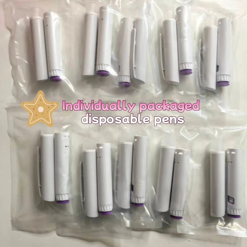 1 set of 10 disposable injection pens for insulin, growth hormone, and cosmetic pens (excluding medications)