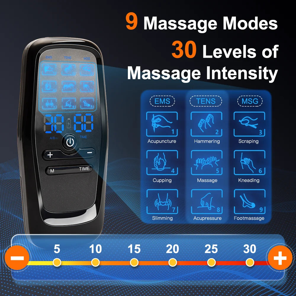 Ems Eletric Muscle Stimulator Therapy High-Frequency Tens Muscle Stimulator Physiotherapy Pulse Body Massager Slimming Machine